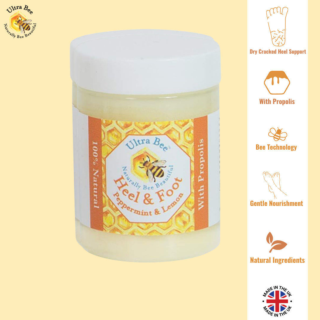 100% Natural Heel & Foot Balm Honey & Peppermint 100ml