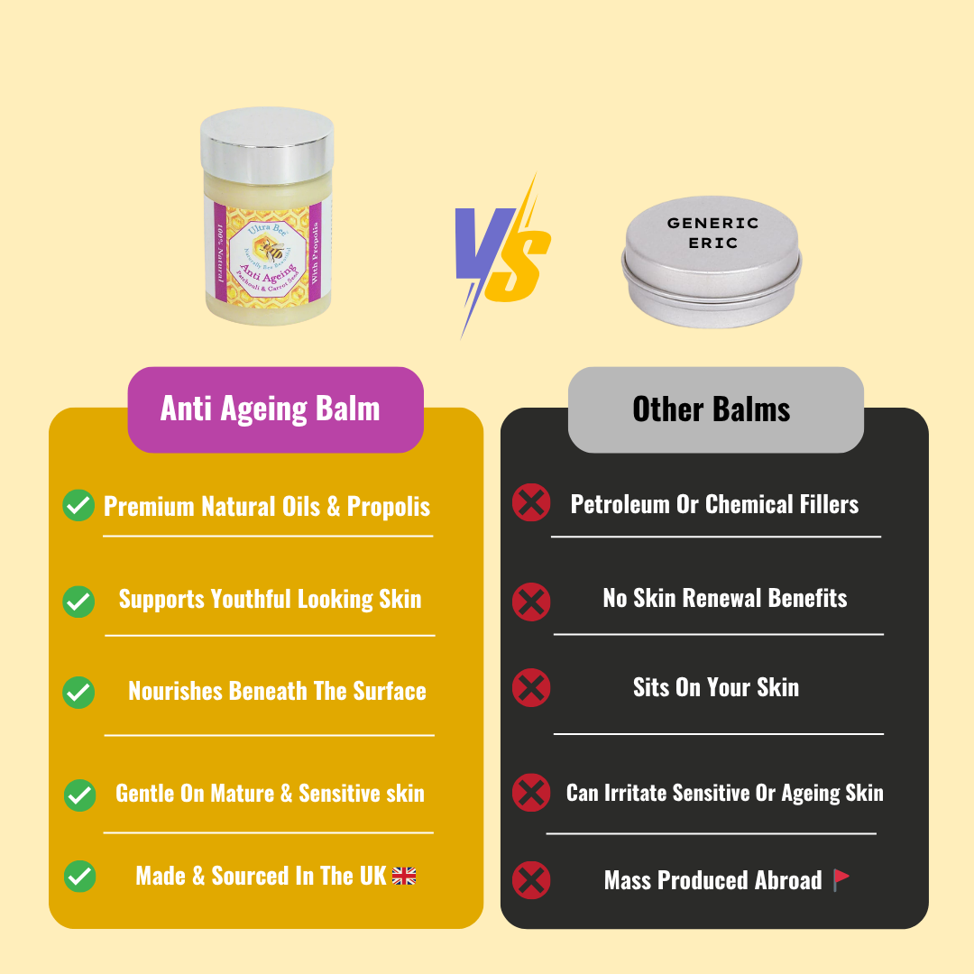 100% Natural Anti Ageing Moisturiser Honey, Patchouli, Carrot Seed 100ml (Morning)