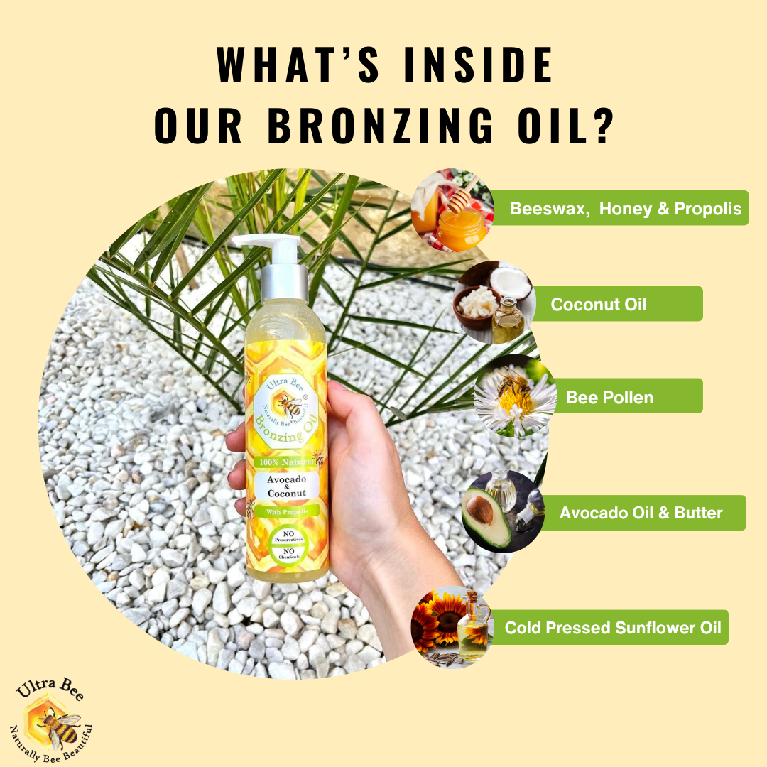 100% Natural BRONZING Tanning Oil - Avocado & Virgin Coconut oil 250ml
