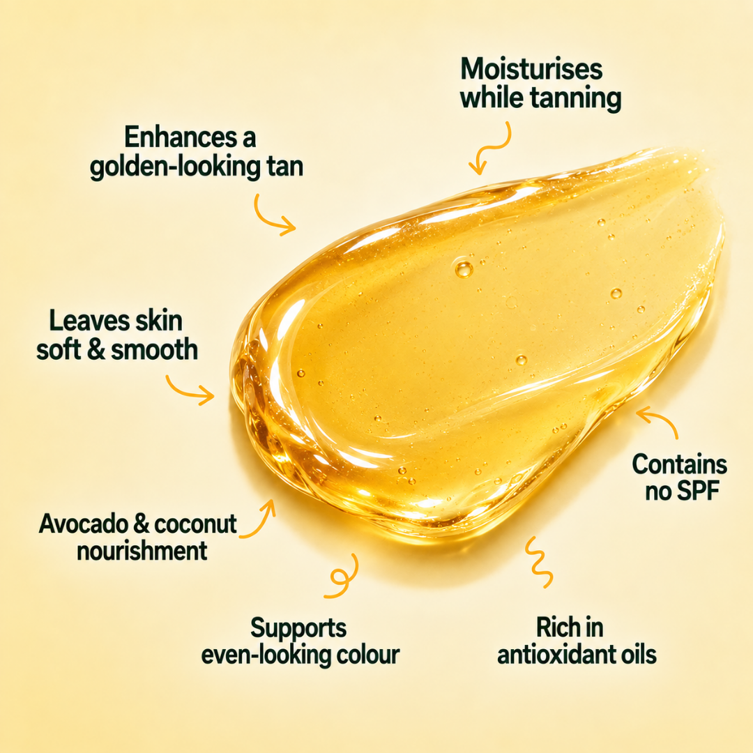 100% Natural BRONZING Tanning Oil - Avocado & Virgin Coconut oil 200 ml