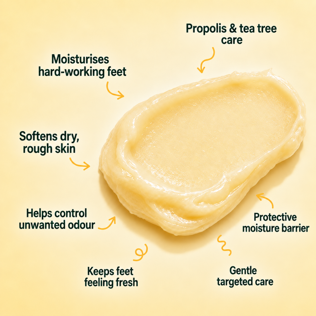 100% Natural Heel & Foot Balm Honey & Peppermint 100ml
