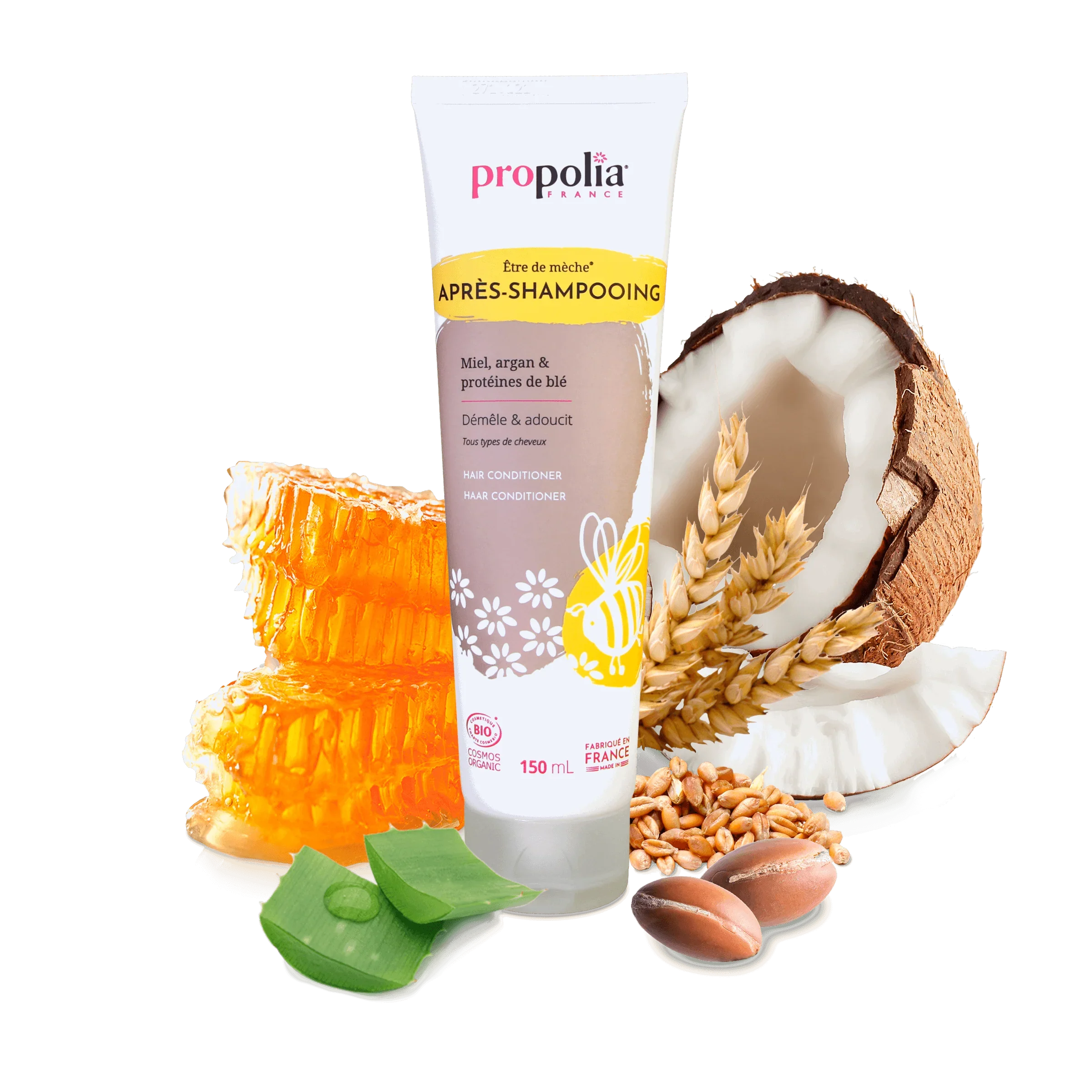 Organic Hair Conditioner Honey, Argan Oil and Cider Vinegar - Ultra Bee Health UK