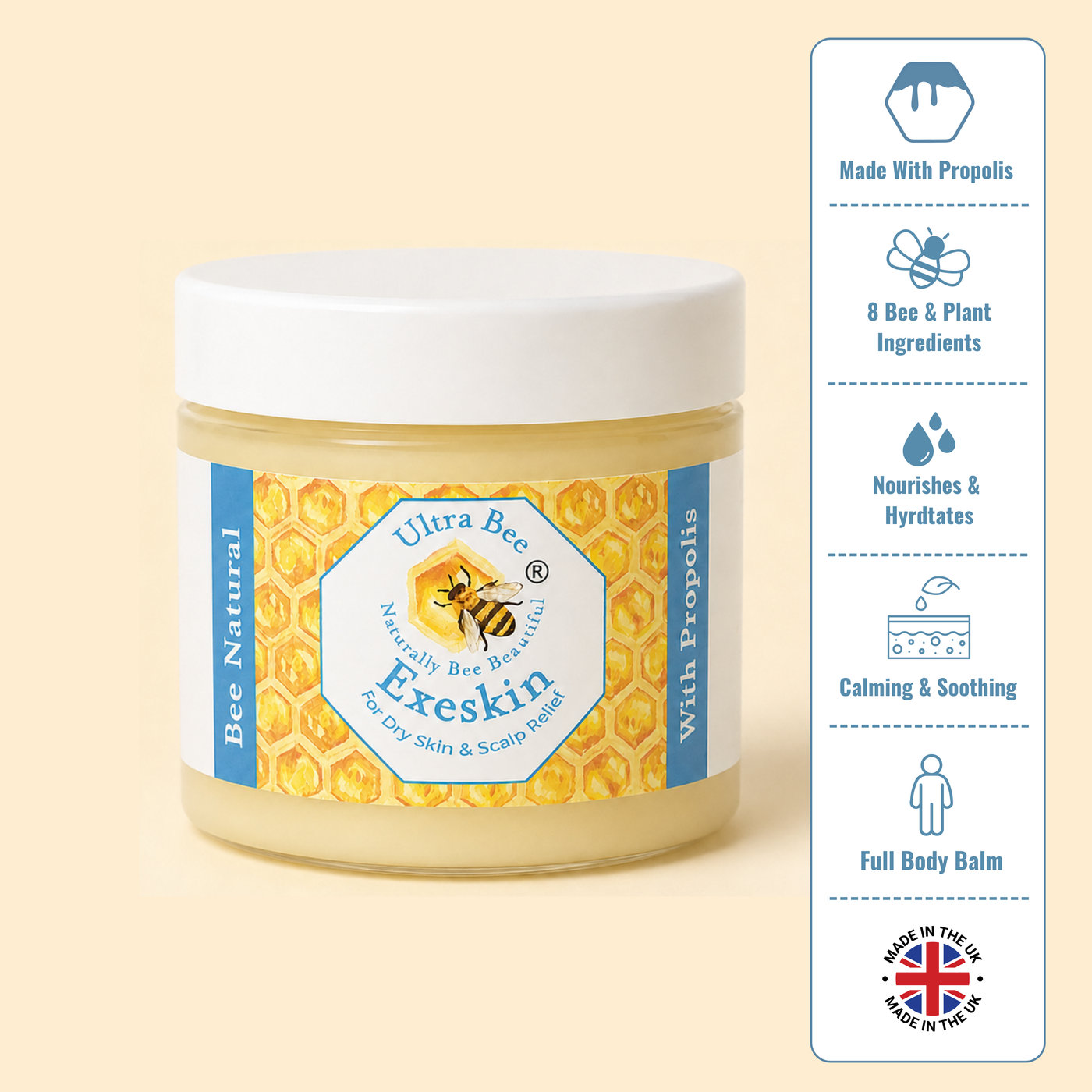 100% Natural Exeskin Balm - Dry Skin & Scalp