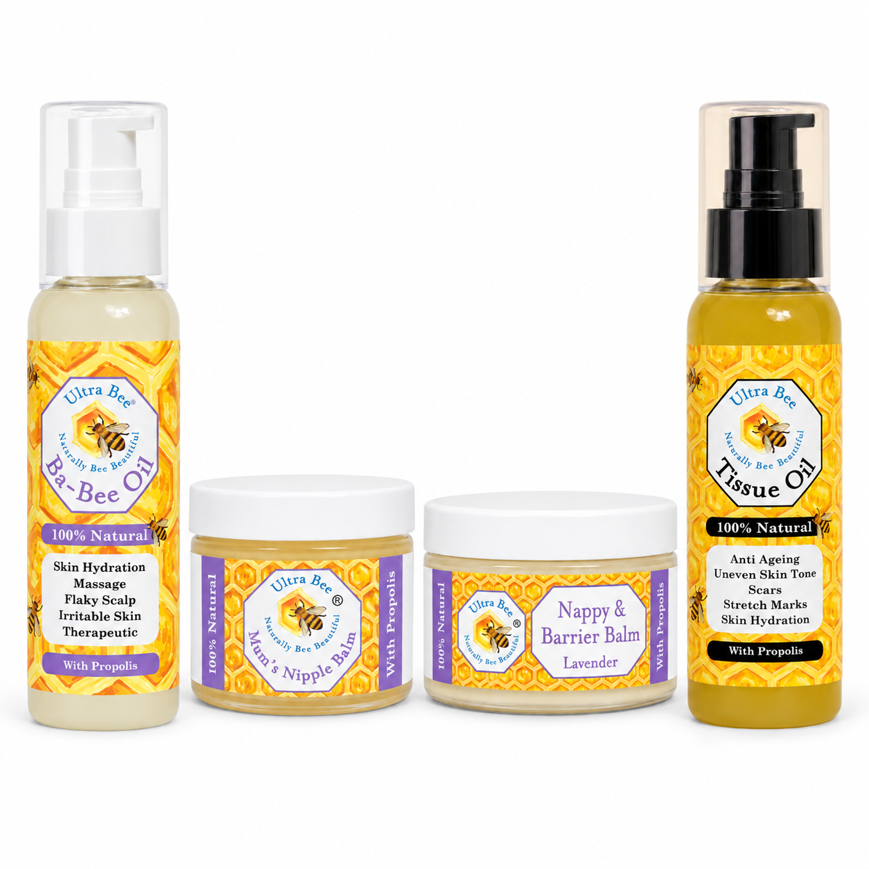 Hydratant pour le corps 100% naturel - Huile pour tissus - Rose musquée, Géranium rose, Néroli 100 ml