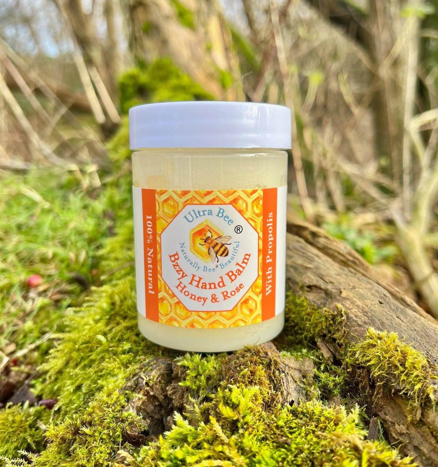 100% Natural Bzzy Hand Balm Honey & Rose 100ml - Ultra Bee Health UK