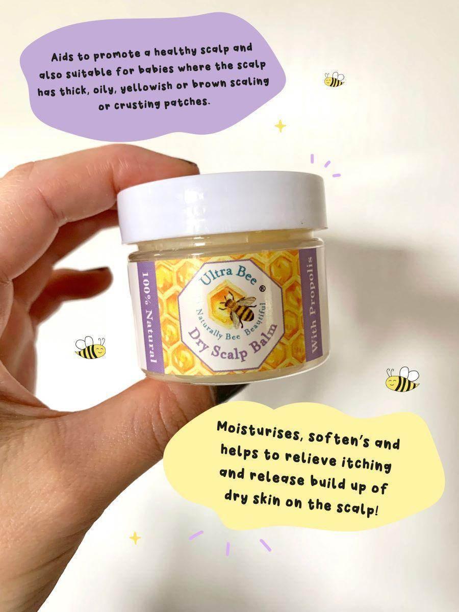 100% Natural Dry Scalp Balm 50ml - Ultra Bee Health UK