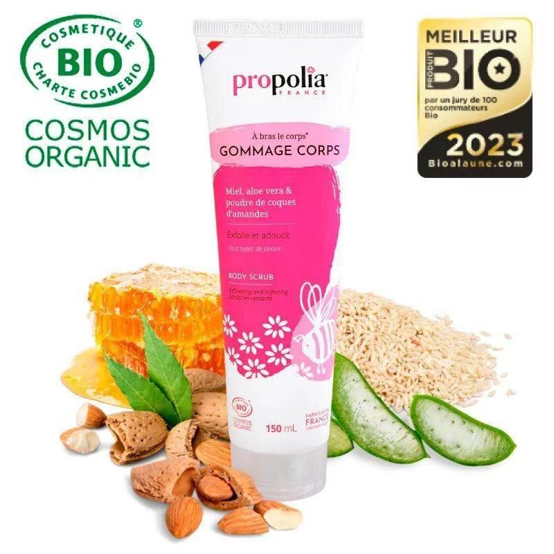 Organic Body Scrub - Exfoliating with Almond and Rice Shells 150ml - Ultra Bee Health UK