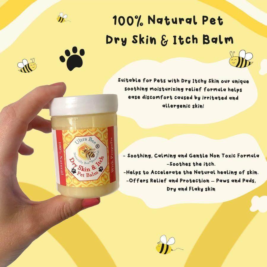 100% Natural Pet Dry Skin & Itch Balm (Non Toxic) 100ml - Ultra Bee Health UK