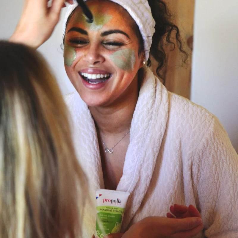 Organic Face Mask Green & White Clay 50ml - Ultra Bee Health UK