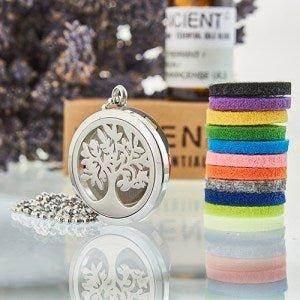 Aromatherapy Silver Pendant 30mm - Ultra Bee Health UK