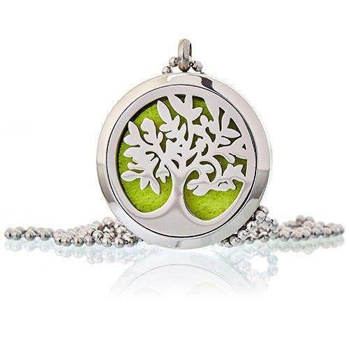 Aromatherapy Silver Pendant 30mm - Ultra Bee Health UK