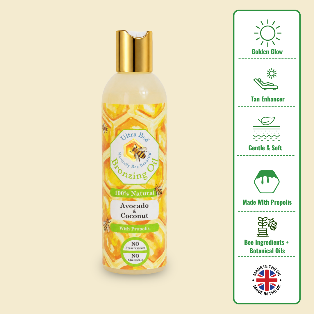 100% Natural  BRONZING Tanning Oil - Avocado & Virgin Coconut oil 200 ml