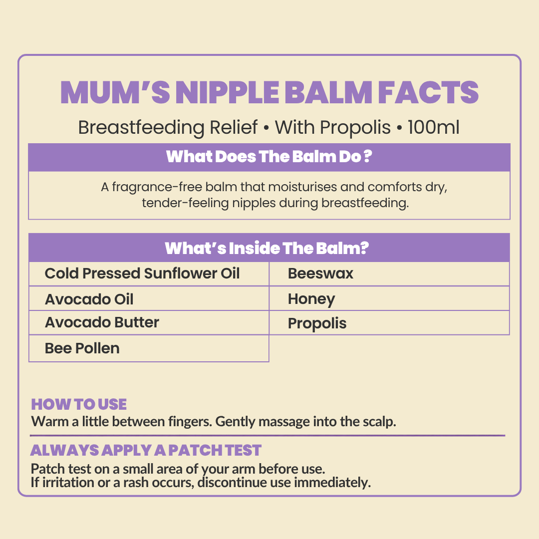 100% Natural Breastfeeding Nipple Relief Balm 50ml