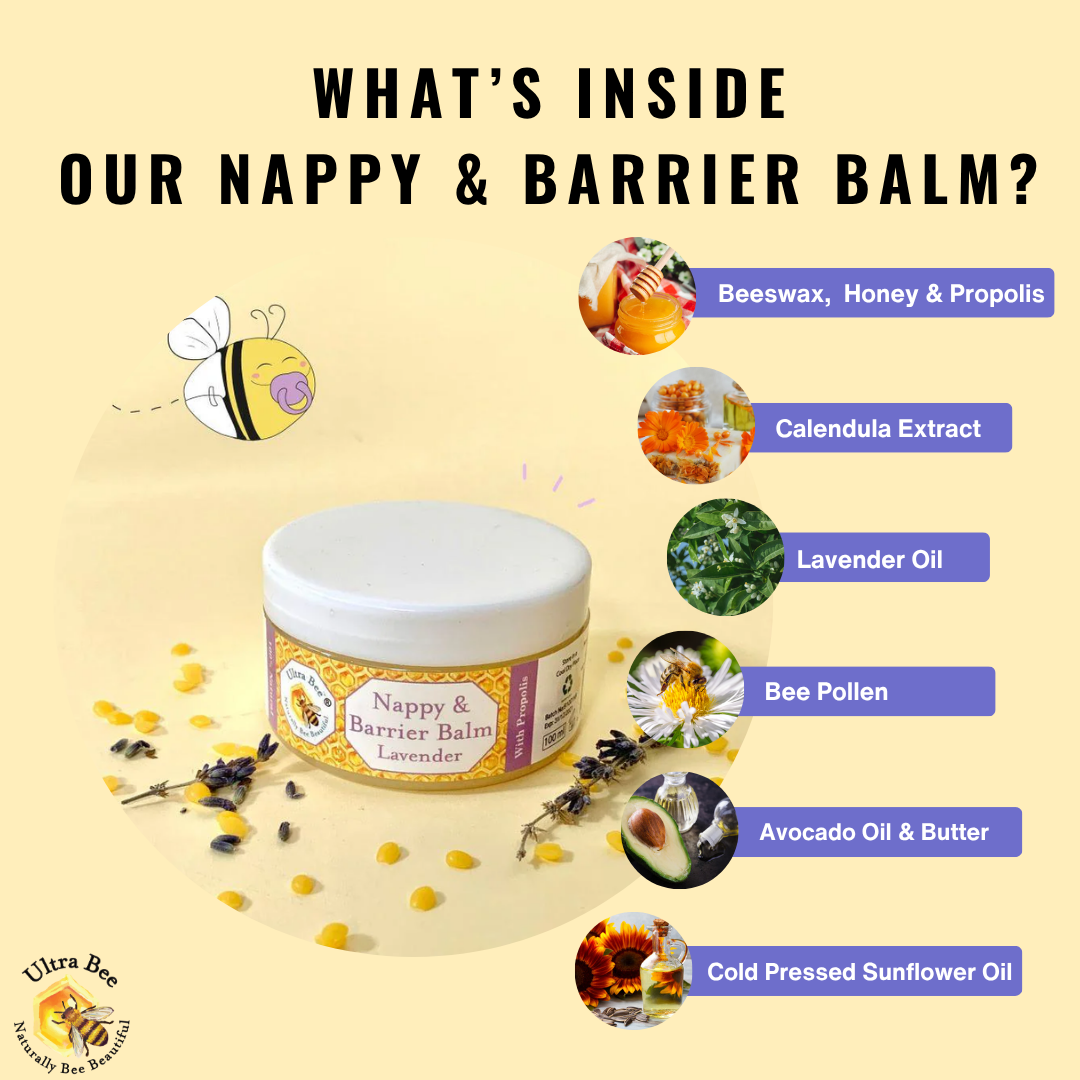 100% Natural Nappy & Barrier Balm Lavender 100ml