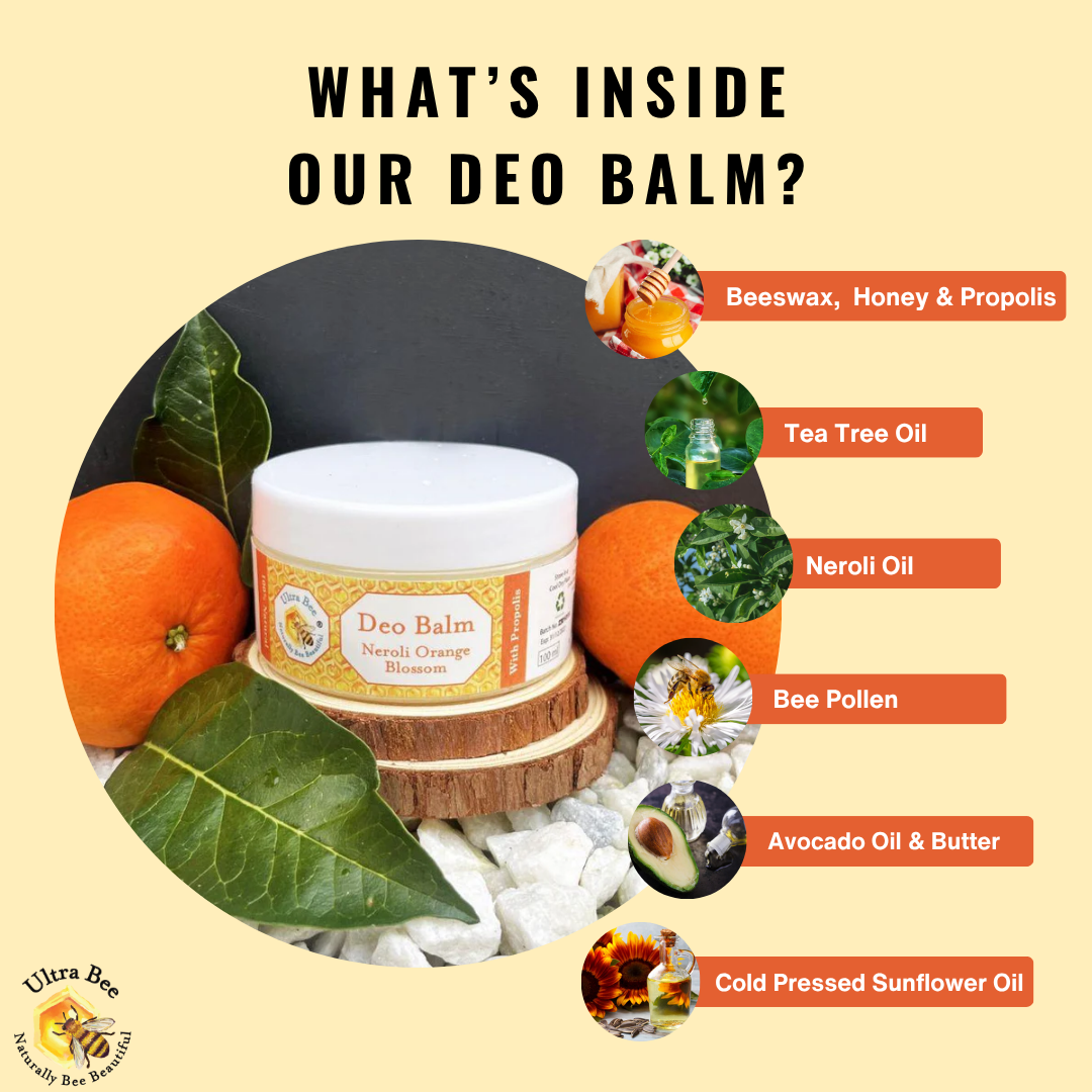 100% Natural  Deodorant Balm Neroli Blossom 100ml