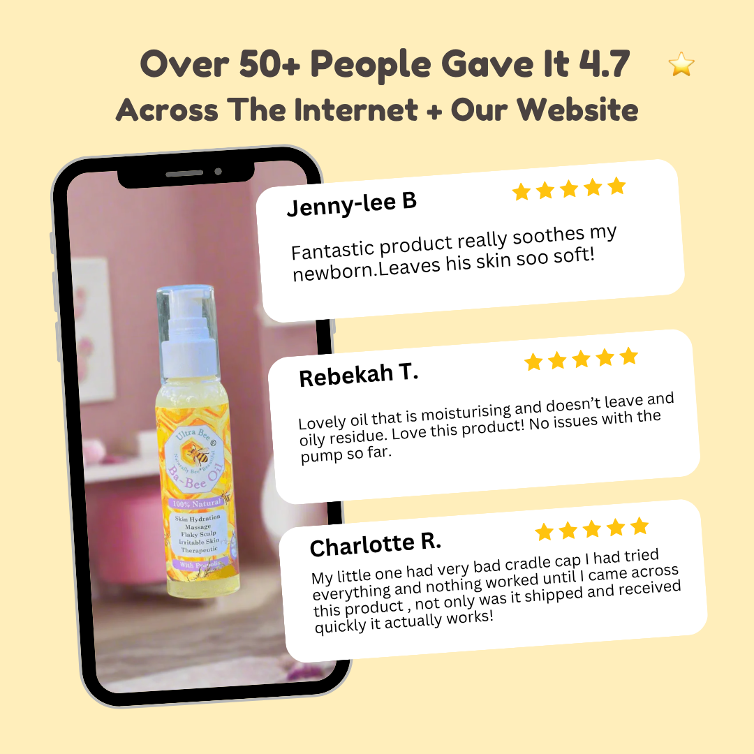 100% Naturelle Douce BaBy Oil Miel Noix de Coco, Calendula et Lavande 100ml